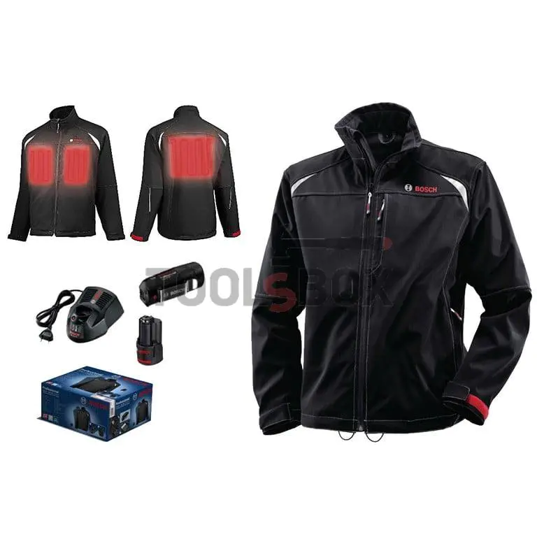 Bosch Work jacket, winter Bosch with heating, black, size XL