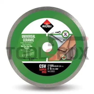 Diamond wheel for dry cutting of ceramic tiles ф 125x22.23 mm, Rubi 30883 CSV-125 SUPERPRO