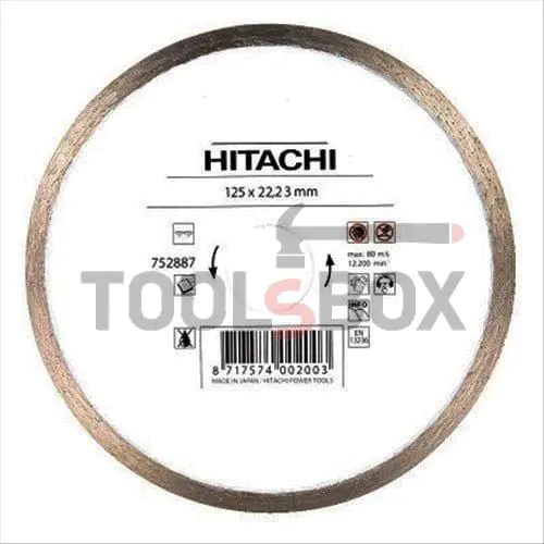 Hitachi 752887 diamond wet cutting disc 125x 22.23 mm