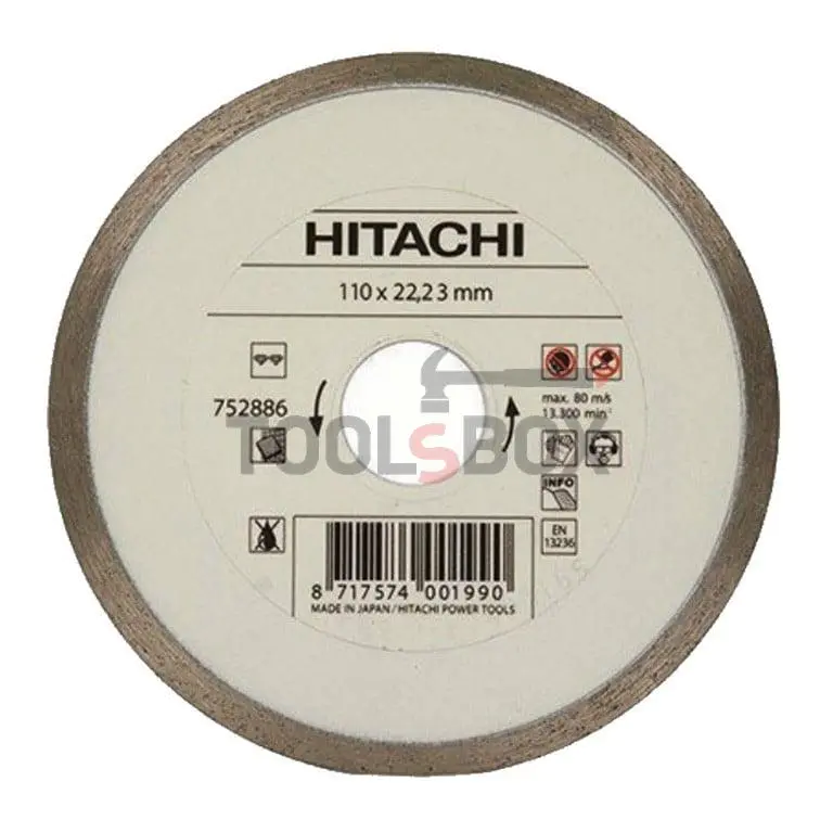 Hitachi diamond wet cutting disc 752886 ф 110х 22.23 mm