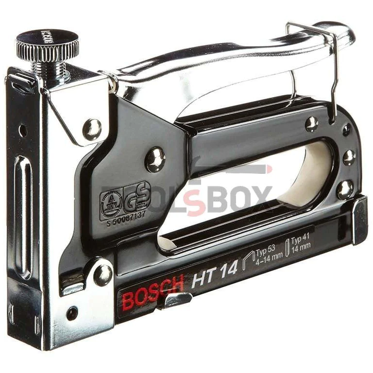 Tacker with metal housing Bosch HT 14, for paper clips 4-14 mm type 53 and pin 14 mm type 41