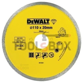 Диск диамантен за мокро рязане на гранит,мрамор и кер. DeWALT ф110