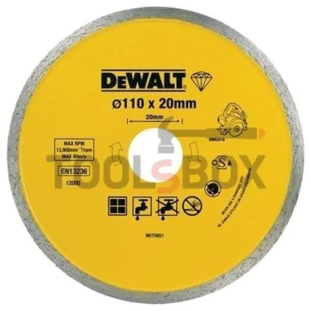 Диск диамантен за мокро рязане на гранит,мрамор и кер. DeWALT ф110