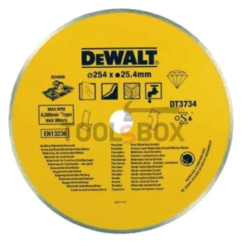 Диск диамантен за мокро рязане на керамика DeWALT DT3734, 254