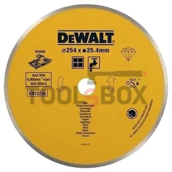 Диск диамантен за мокро рязане на керамика DeWALT DT3733, 254mm