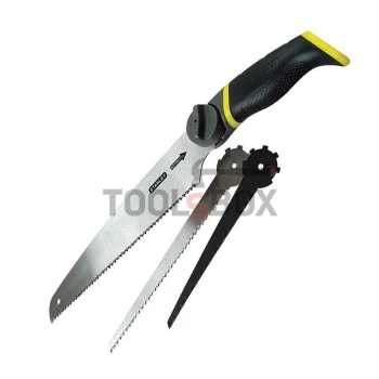 Folding hand saw STANLEY with three blades for wood, metal and drilling 0-20-092