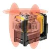 DeWALT DCE089D1R 360° linear laser level, 10.8V battery, charger, carrying case