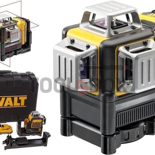DeWALT DCE089D1R 360° linear laser level, 10.8V battery, charger, carrying case