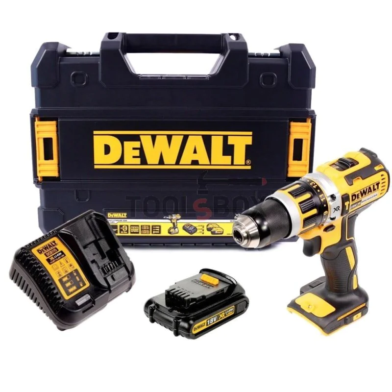 Impact Drill Cordless Drill DeWALT DCD795S1 , 18V 1 battery , charger and carrying case