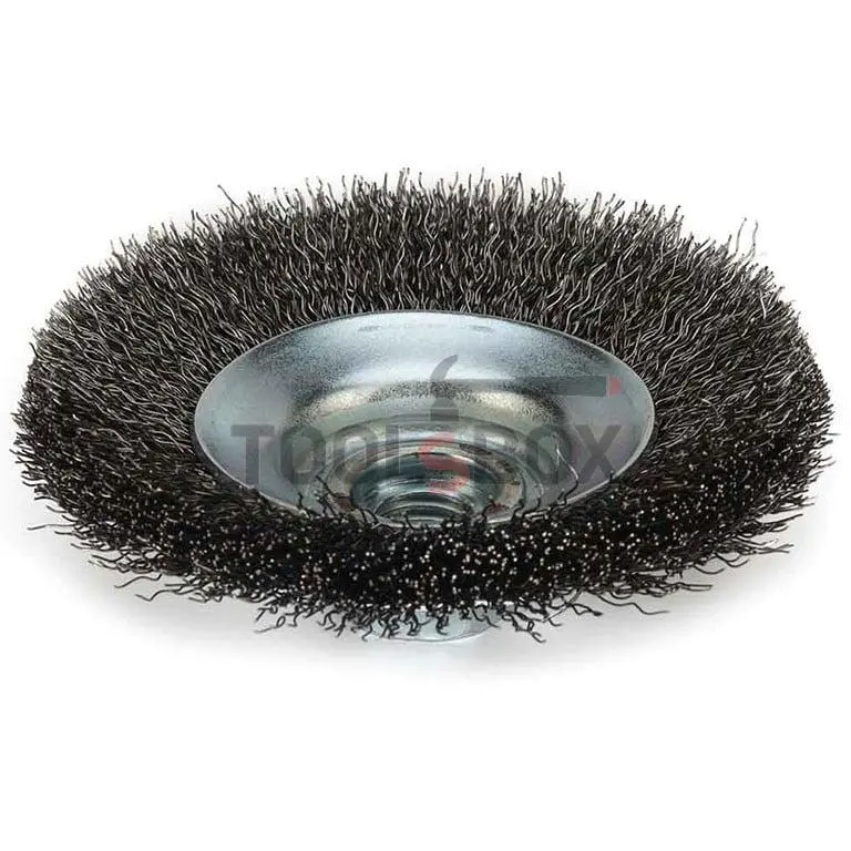 Disc wire brush - steel wire HITACHI751318 for angle grinder