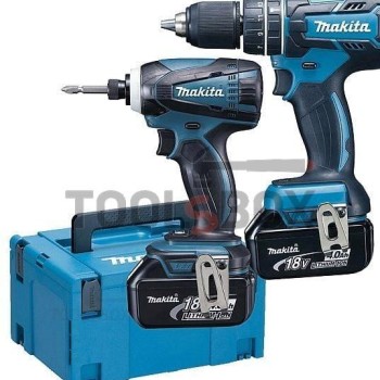 Комплект Акумулаторни ударни винтоверти Makita DTD129 / DDF459 18V