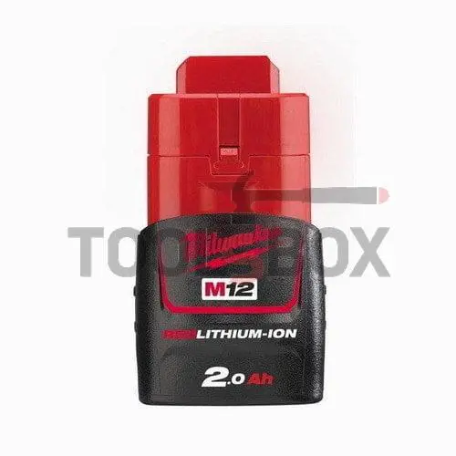 Milwaukee M12B2 battery, 12 V 2.0 Ah Li-ion