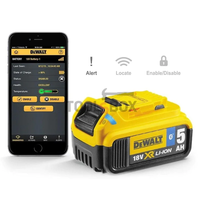 Battery DeWALT DCB184B , 18V , 5AH Bluethooth