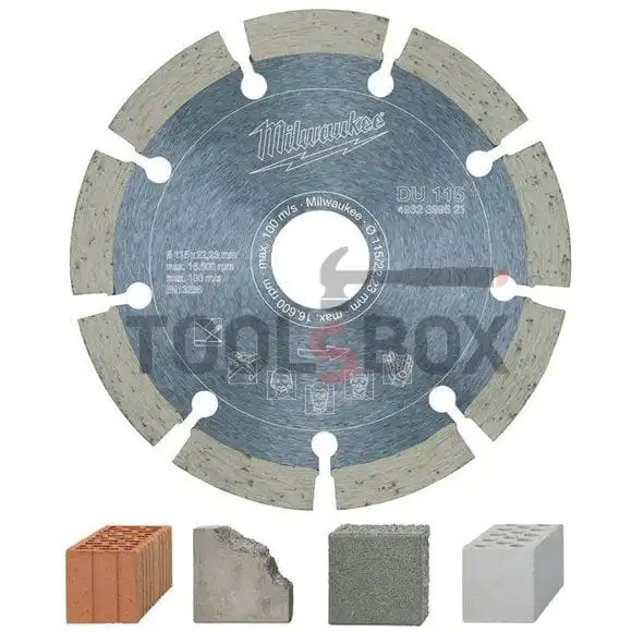 Milwaukee DU 115 x 22.23 mm Universal Diamond Cutting Wheel