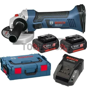 Ъглошлайф акумулаторен Bosch GWS 18V-Li , ф 115 мм , 2 батерии 4,0 Ah , куфар