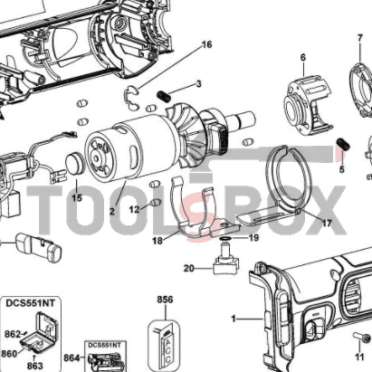 Електродвигател за ръчен циркуляр DCS551N DeWALT N403289