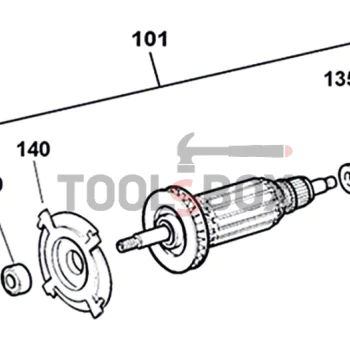 Anchor for angle grinder DWE4010 DeWALT N358499
