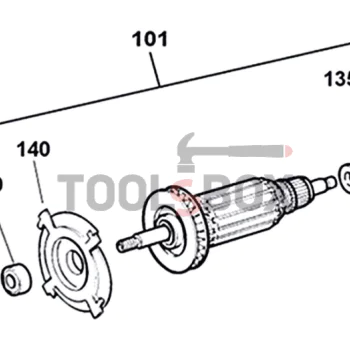 Anchor for angle grinder DWE4010 DeWALT N358499