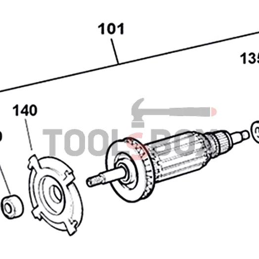Anchor for angle grinder DWE4010 DeWALT N358499