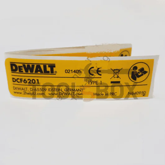 Стикер DeWALT за винтоверт N640950