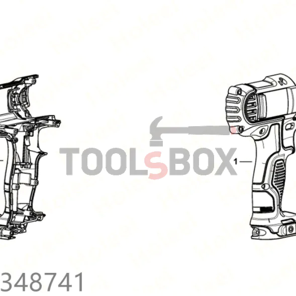 Тяло DeWALT за гайковерт DCF813C2 / N348741