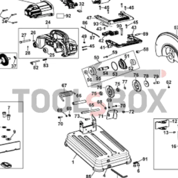 Фланец DeWALT външен за настолен циркуляр D28730 / N687254