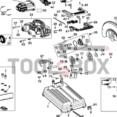 Фланец DeWALT външен за настолен циркуляр D28730 / N687254