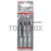 Нож за прободен трион Bosch T101AO 3 броя 2608630559 за дърво