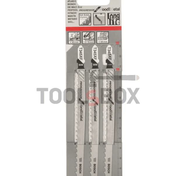 Нож за прободен трион Bosch Professional T345XF за дърво и метал 2608634993