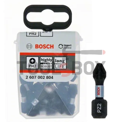 Bits Bosch 2607002803 TicTac Box Impact PH2 25 mm, 25pcs