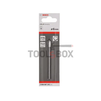 Свредло стъкло/фаянс Bosch CYL-9 Ceramic 6x80 / 2608587161
