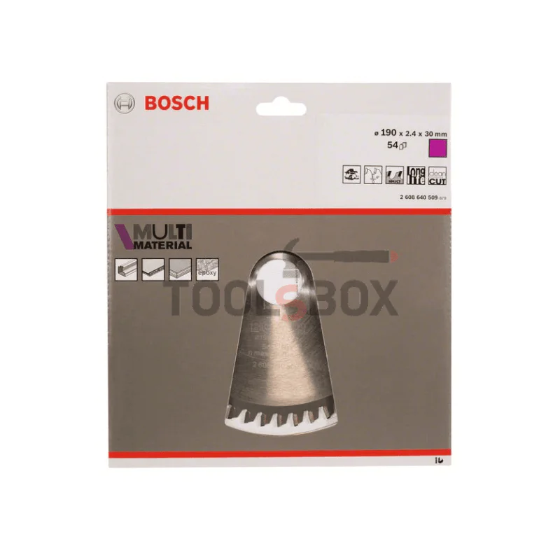 Циркулярен диск Bosch Ф190x30x2,4 mm; 54 Multi Material Z54 / 2608640509