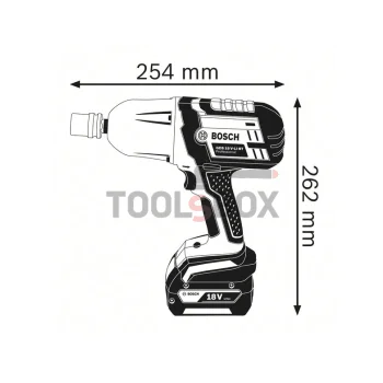 Акумулаторен ударен гайковерт BOSCH GDS 18 V-LI HT (Само тяло) 06019B1300