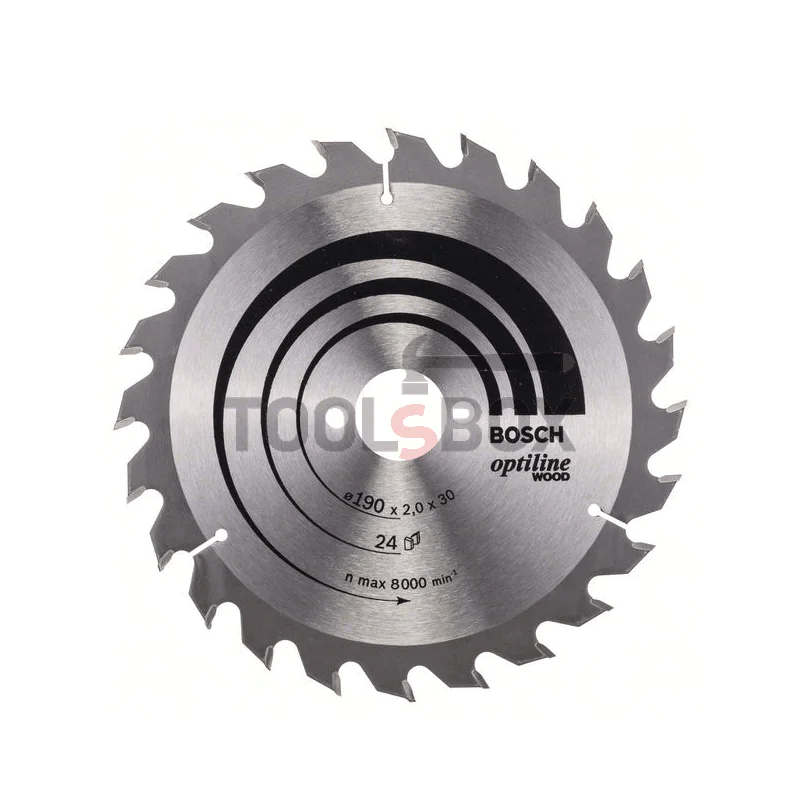 Bosch circular saw blade f190x30x2,0 mm, 24 Optiline Wood Z24 / 2608641185