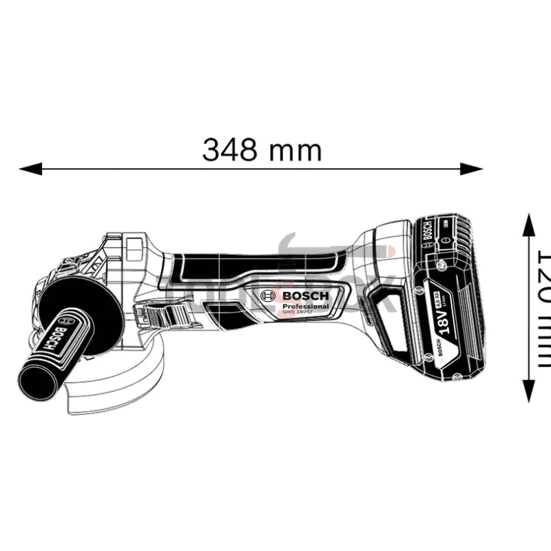 Cordless angle grinder Bosch GWS 180-Li (body only) 06019H9020