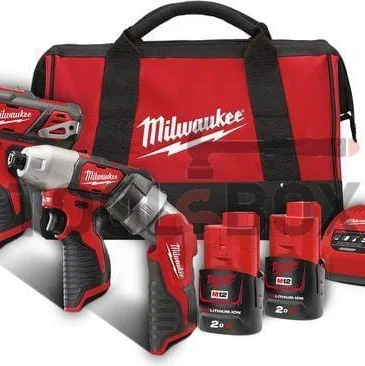Milwaukee M12 BPP3A-202B / M12TM POWERPACK screwdriver and flashlight set 4933441225