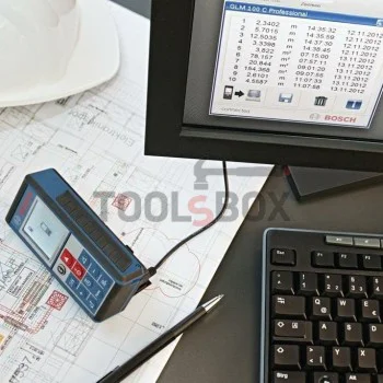 Лазерна противоударна ролетка Bosch GLM 100 C Professional , 100м