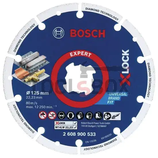 Bosch diamond disc for metal, X-LOCK ф125x22.23 mm / 2608900533