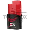 Milwaukee M12B battery, 12 V 1.5 Ah Li-ion