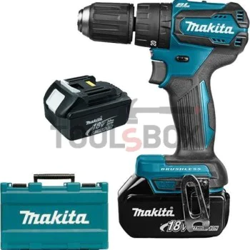 Винтоверт ударен акумулаторен Makita DHP483RFE, Безчетков Li-Ion 18 V, 40 Nm
