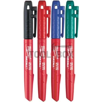Milwaukee 4 piece colour markers 48223106 / INKZALL