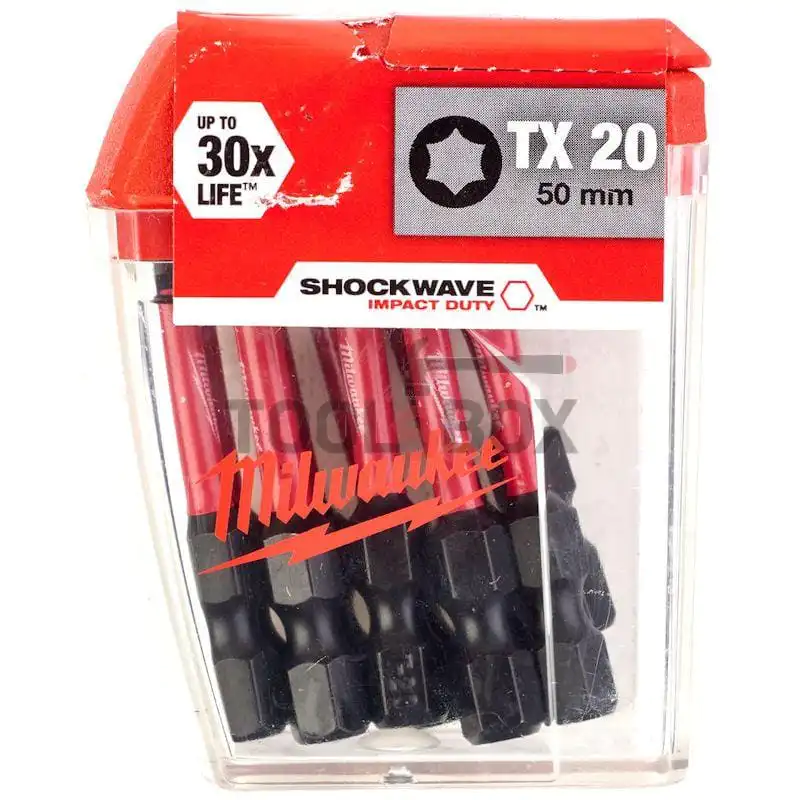 Milwaukee bits / bits 4932430877 / 10 Piece ShockWave Impact Duty TX20 x 50mm