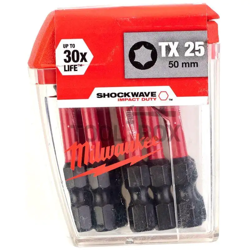 Milwaukee bits / bits 4932430882 / 10 Piece ShockWave Impact Duty TX25 x 50mm