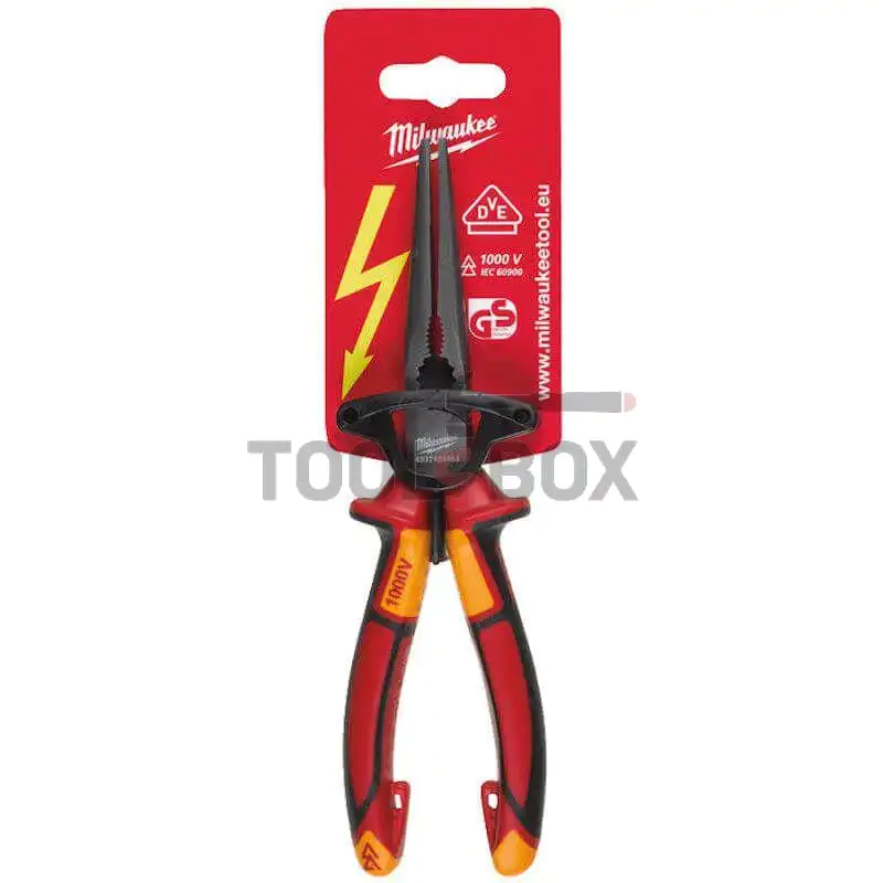 VDE Long nose round nose pliers Milwaukee 4932464564 / 205mm