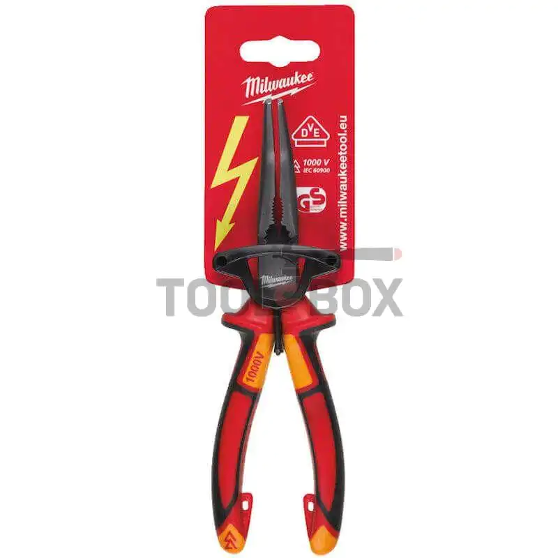 VDE Long 45° Round nose pliers Milwaukee 4932464565 / 205mm