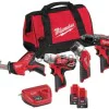 Milwaukee M12BPP4A-202B / M12TM POWERPACK Screwdriver, Zege and Flashlight Set 4933441240