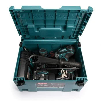 Комбинирана бормашина и ударен драйвер Makita DLX2145TJ, 18 V комплект