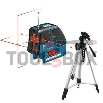 Лазерен нивелир линеен - 5 точков Bosch GCL 25 , тринога