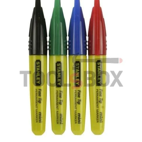 Stanley 1-47-329 4pc Mini Fine Point Marker/Pen