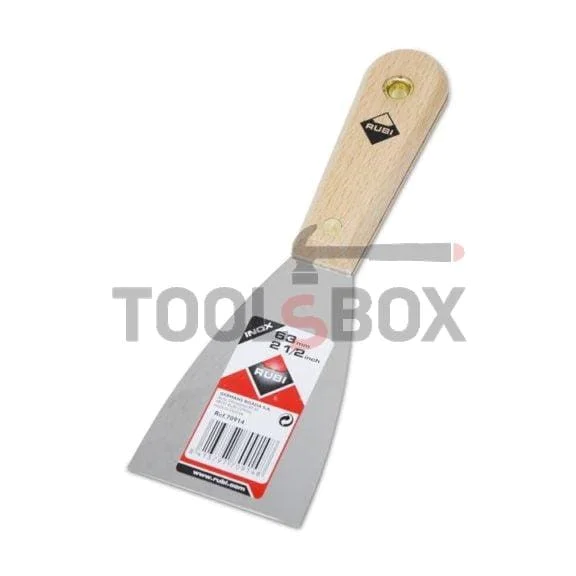 Universal spatula INOX with wooden handle 63 mm, Rubi 70914